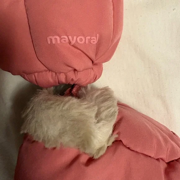 Mayoral Pink Newborn Snowsuit with Mittens and Booties - Picture 6 of 6